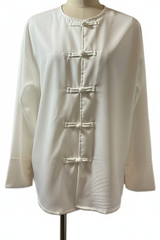 Ladies Batik Top LBT-M-WHITE-AB11001