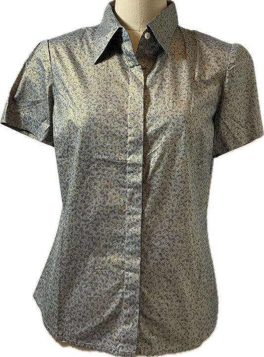 Ladies Batik Top LBT-S-BLUE-AC1001