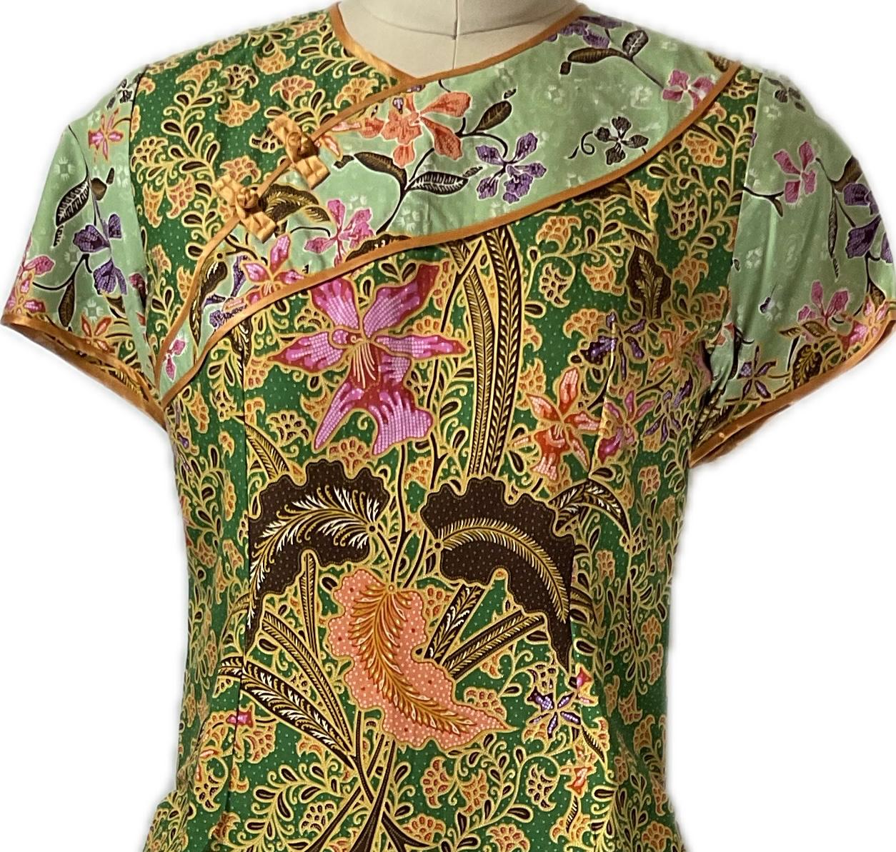 Ladies Batik Top LBT-S-GREEN-AD1002