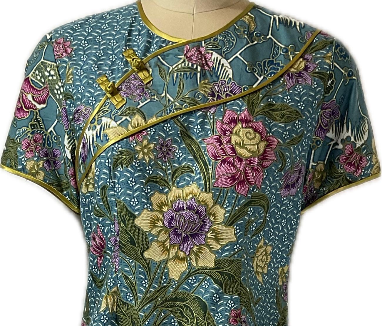 Ladies Batik Top LBT-M-BLUE-AD11002