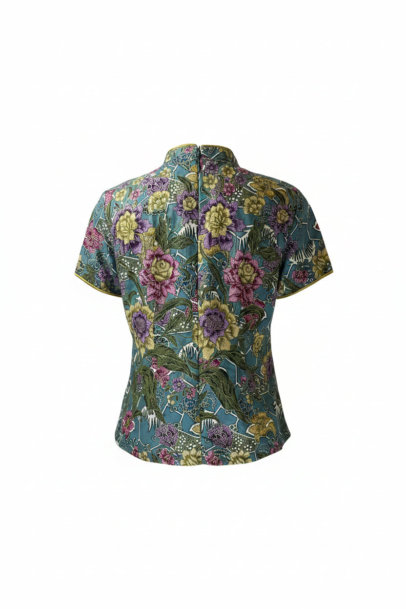 Ladies Batik Top LBT-M-BLUE-AD11002