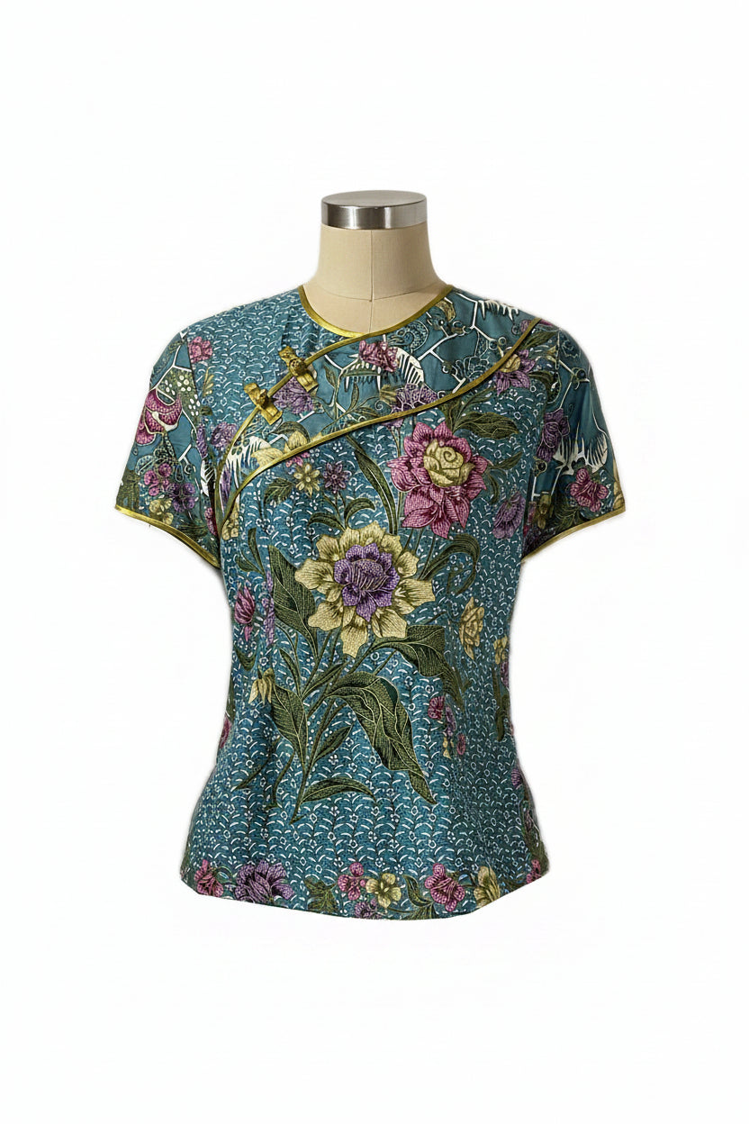 Ladies Batik Top LBT-M-BLUE-AD11002
