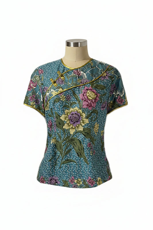 Ladies Batik Top LBT-M-BLUE-AD11002