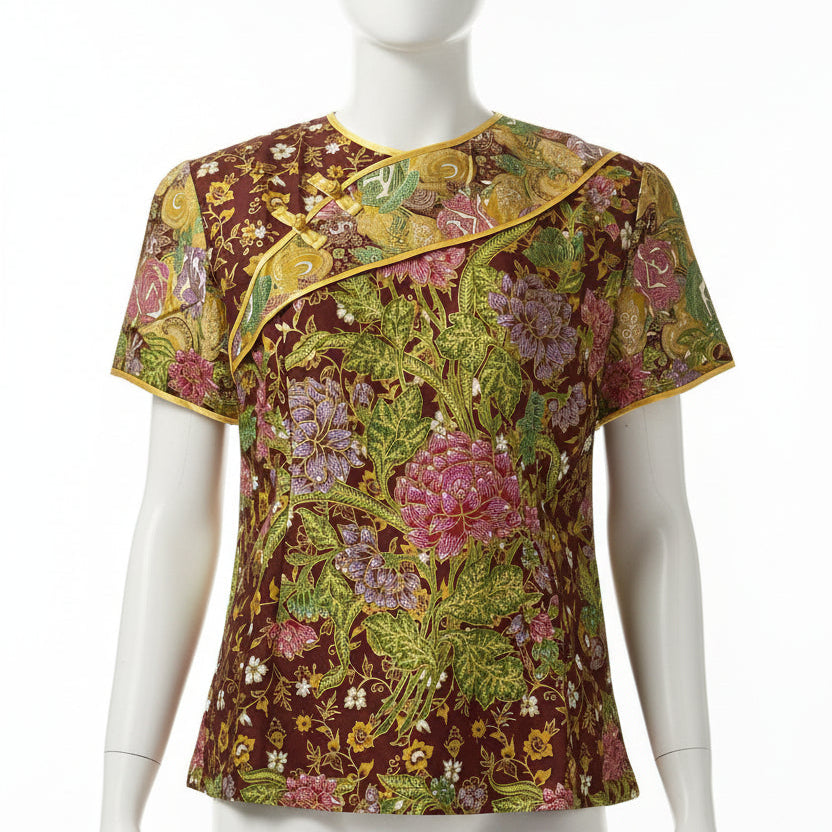 Ladies Batik Top LBT-L-YELLOW-AD111002