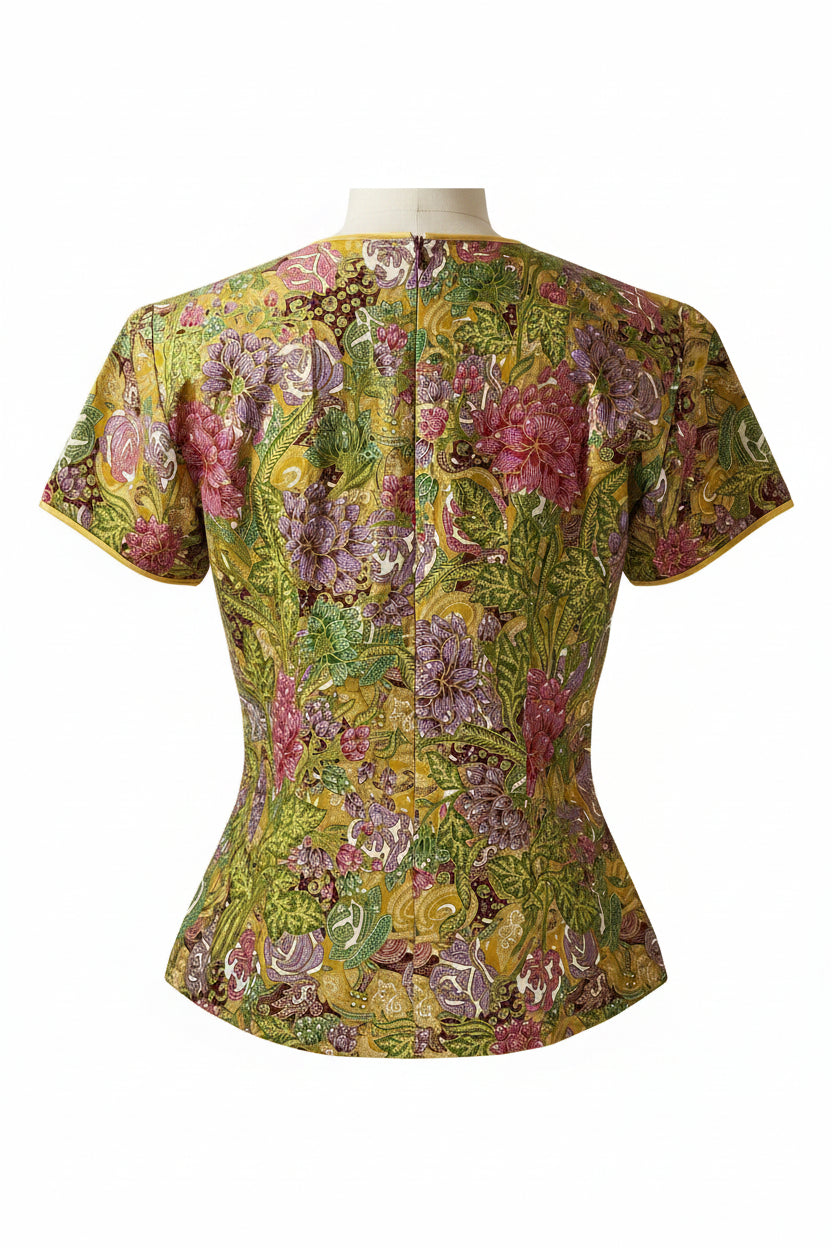 Ladies Batik Top LBT-L-YELLOW-AD111002