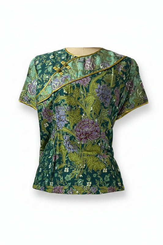 Ladies Batik Top LBT-XL-GREEN-AD1111001