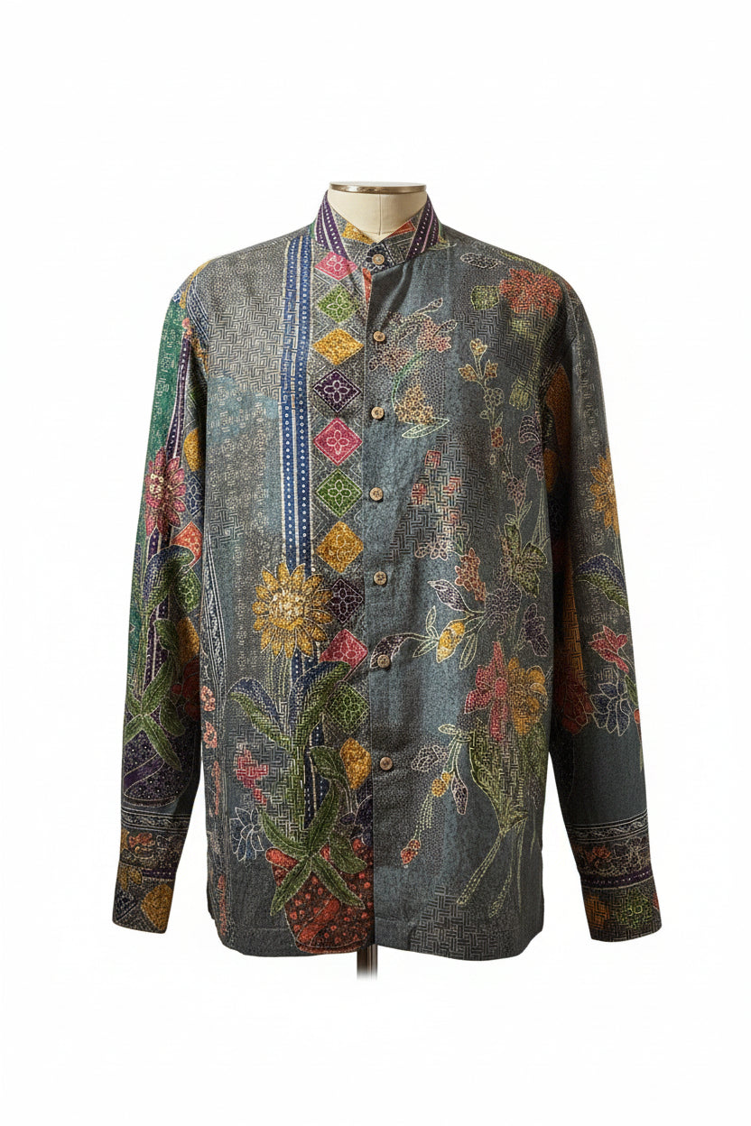 Mens Batik Top MBT-L-GREY-22018