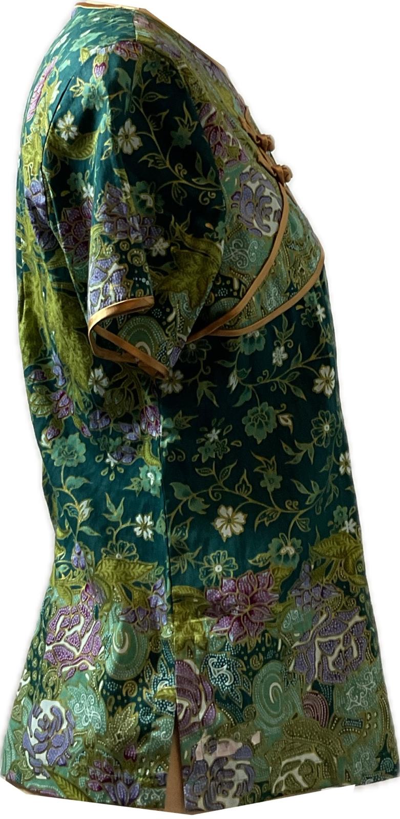 Ladies Batik Top LBT-M-GREEN-AD11005