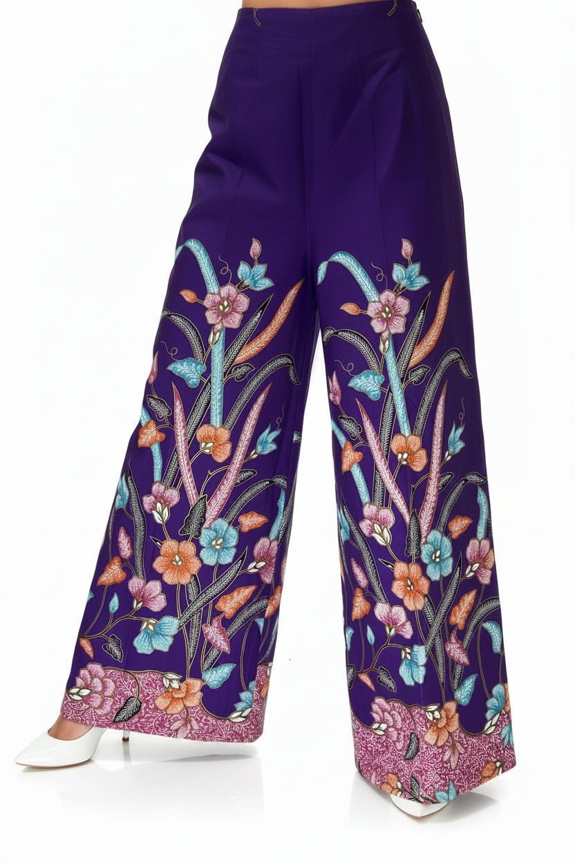 Ladies Batik Pants LBP-L-PURPLE-555002