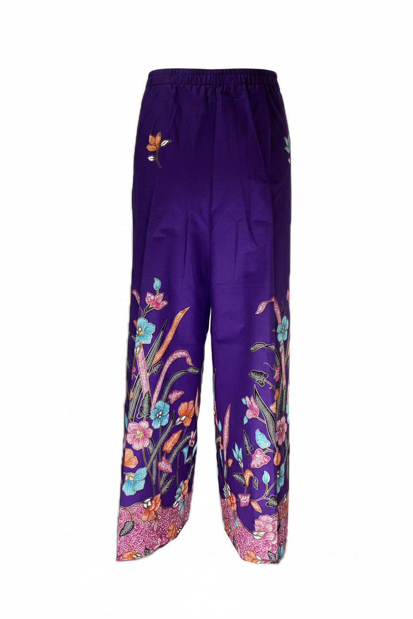 Ladies Batik Pants LBP-L-PURPLE-555002