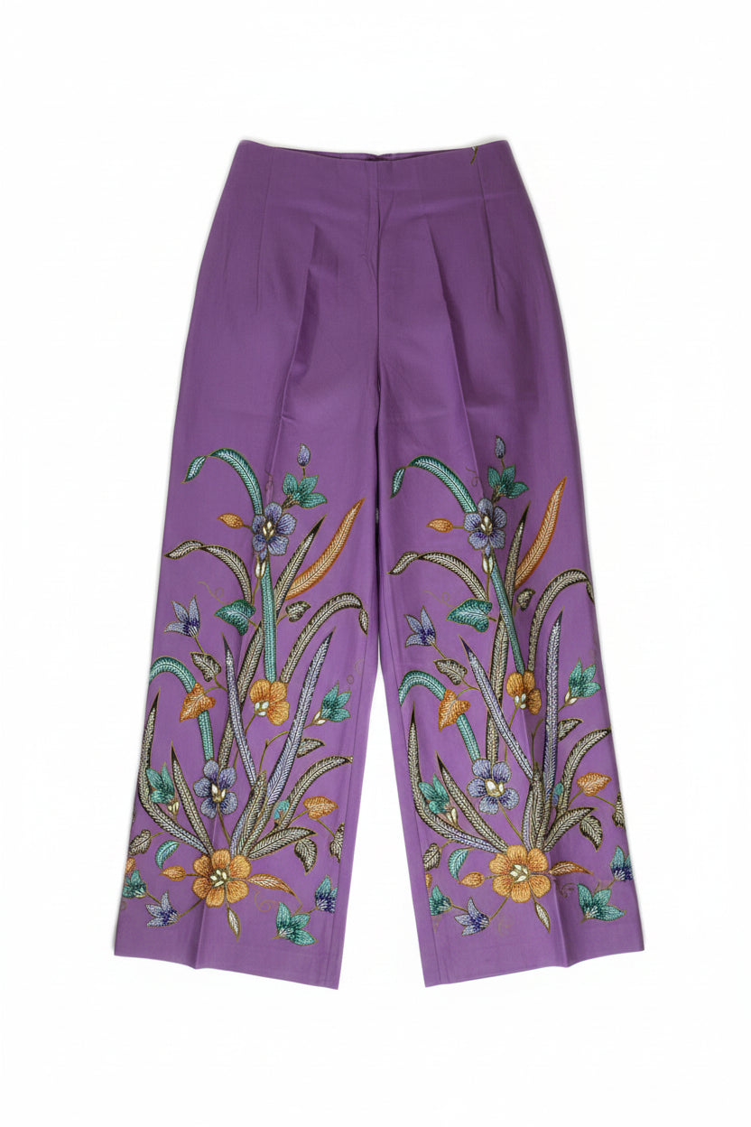 Ladies Batik Pants LBP-L-PURPLE-555003