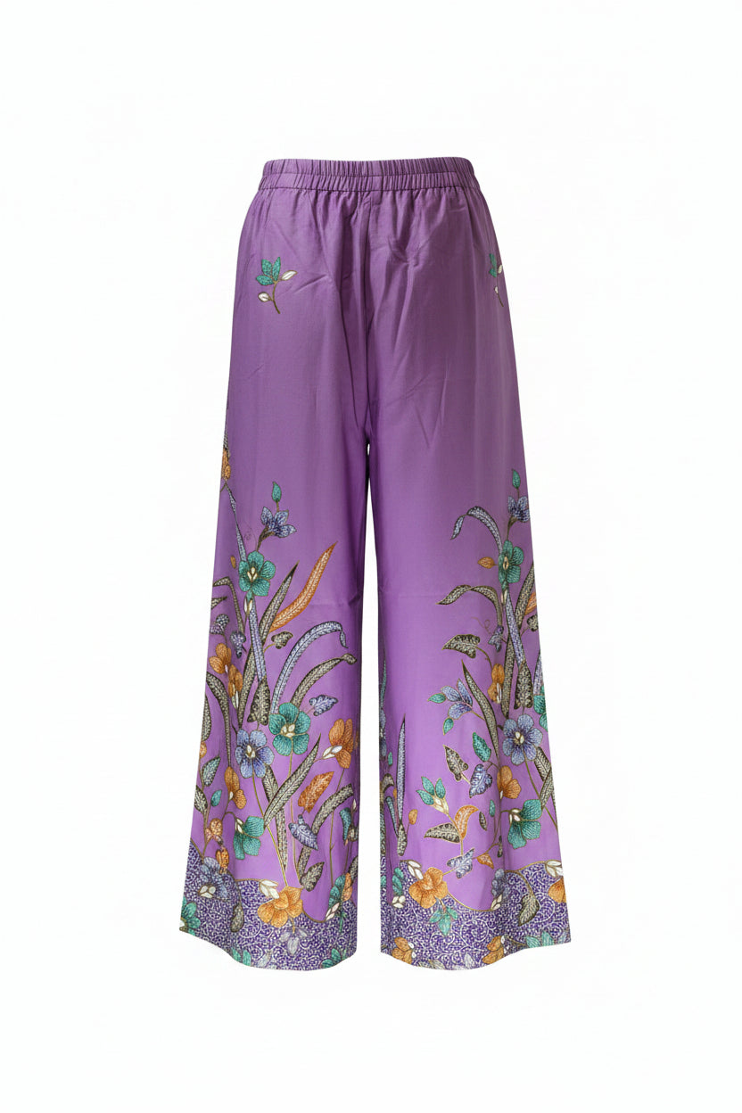 Ladies Batik Pants LBP-L-PURPLE-555003