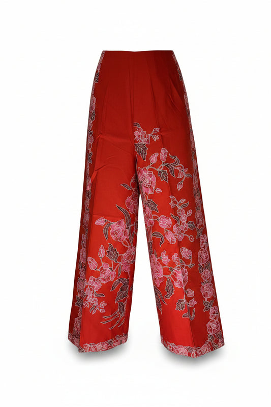 Ladies Batik Pants LBP-L-RED-555004