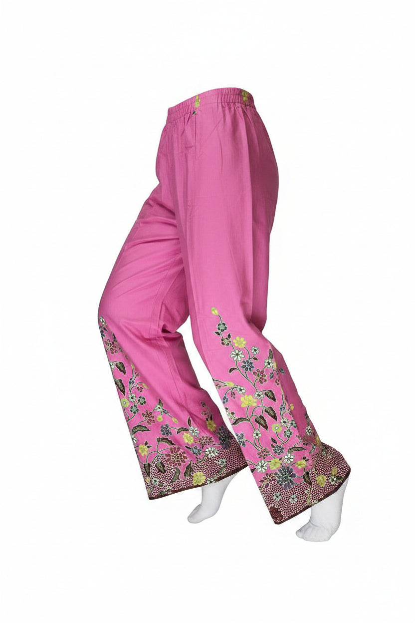 Ladies Batik Pants LBP-L-PINK-555005