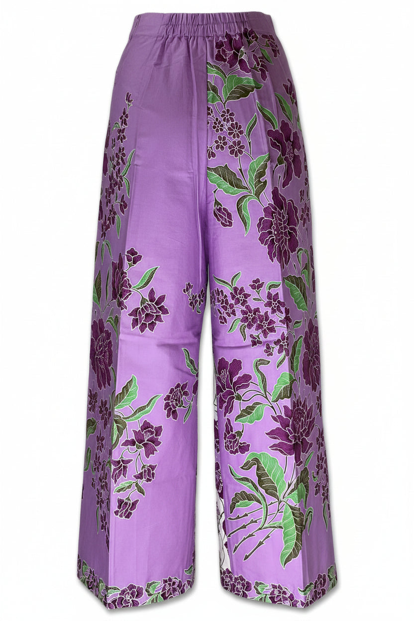 Ladies Batik Pants LBP-L-PURPLE-555006