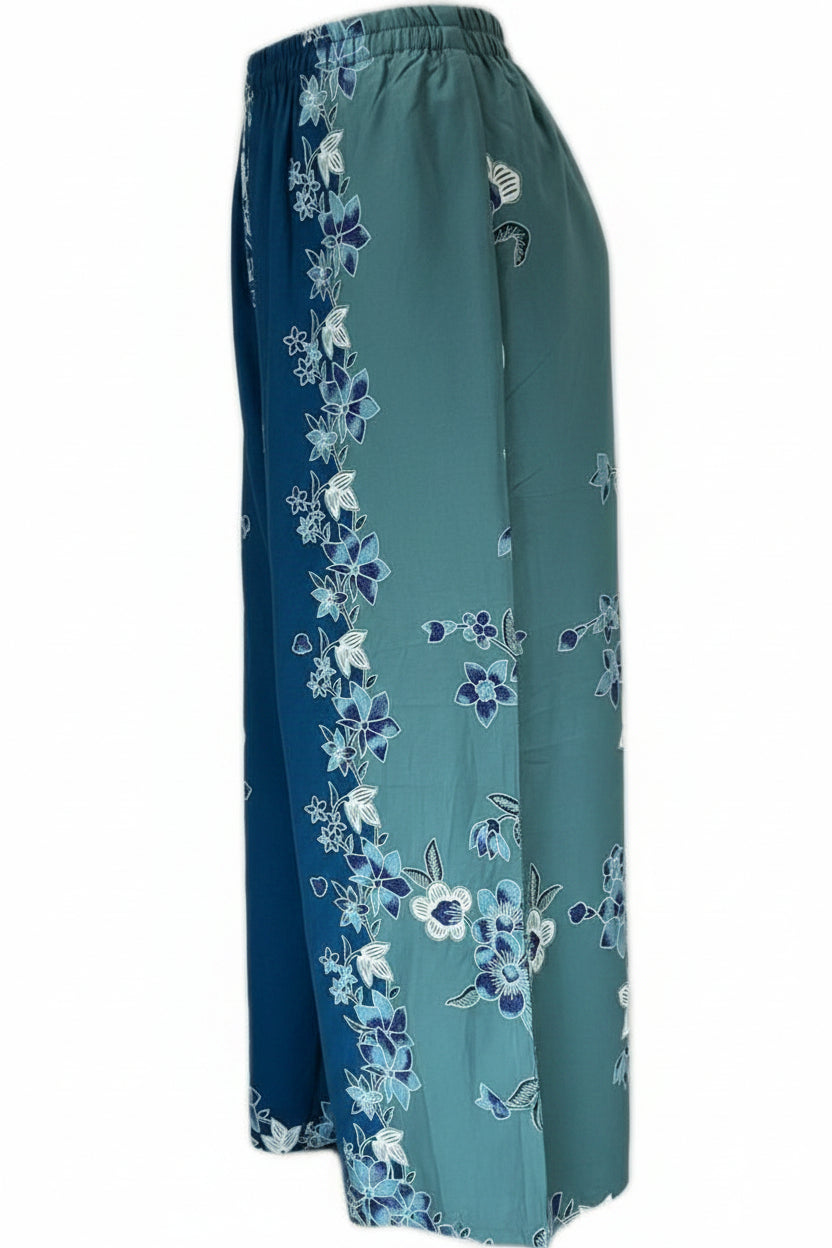 Ladies Batik Pants LBP-M-GREEN-55005