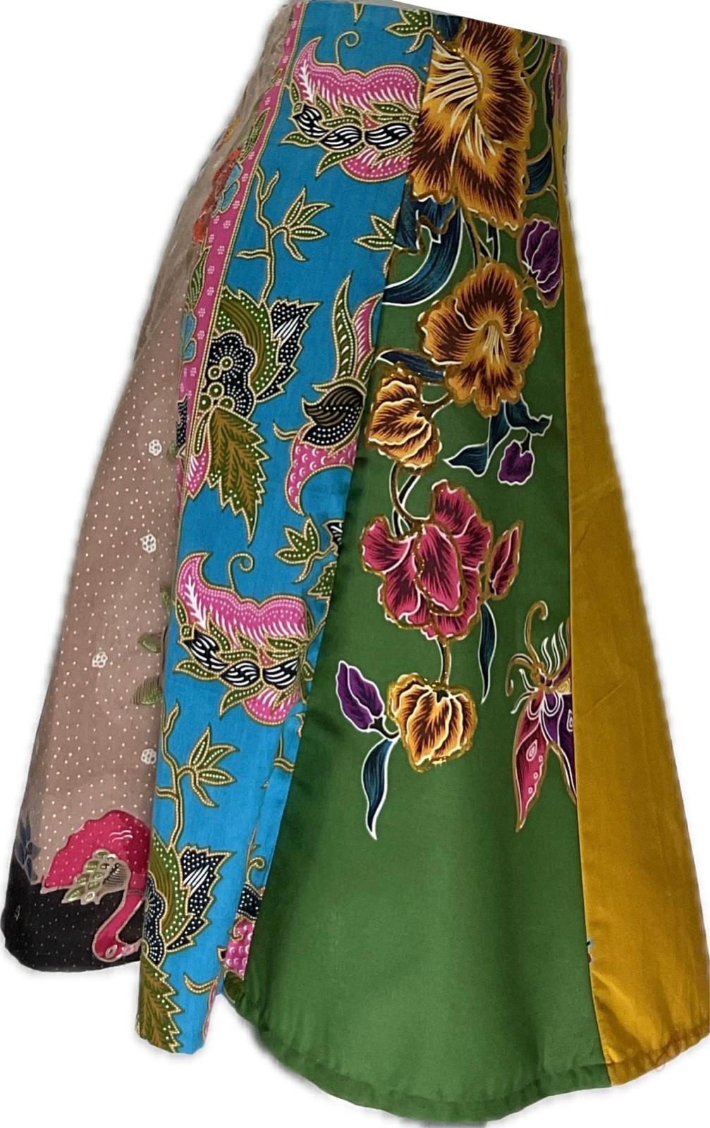 Ladies Batik Skirt LBSS-S-BLUE-A11-1004