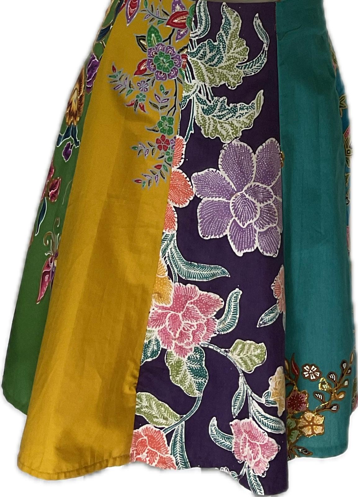 Ladies Batik Skirt LBSS-S-BLUE-A11-1004