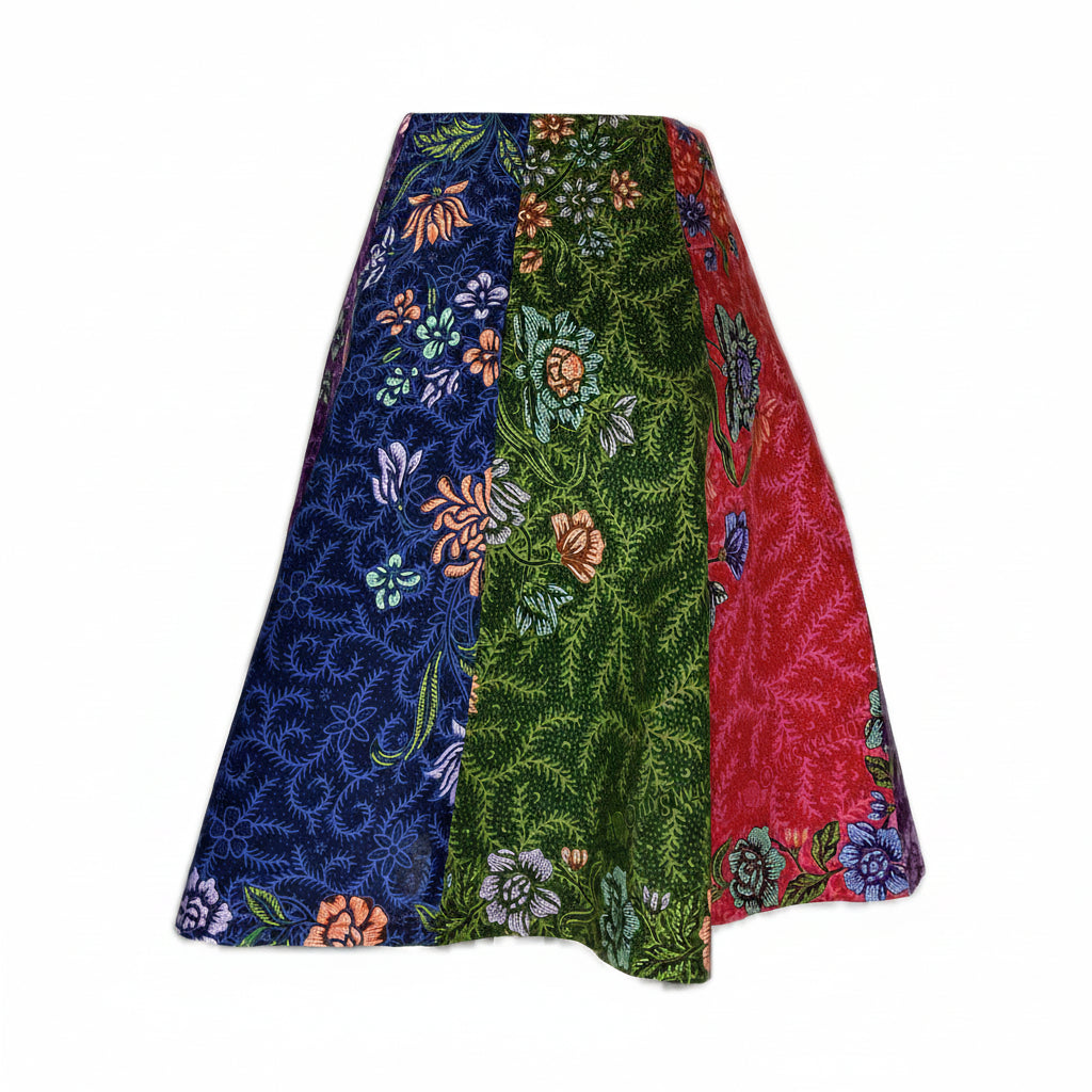Ladies Batik Skirt LBSS-S-GREEN-A11-1009