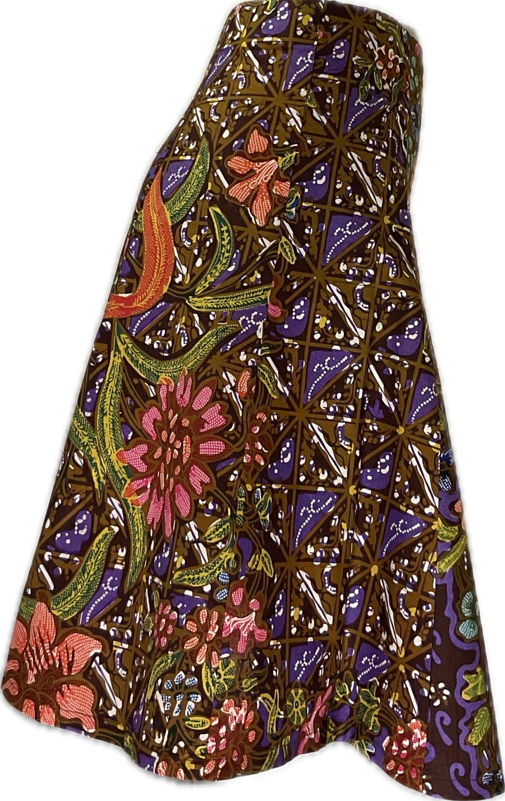 Ladies Batik Skirt LBSS-S-PURPLE-A11-10010