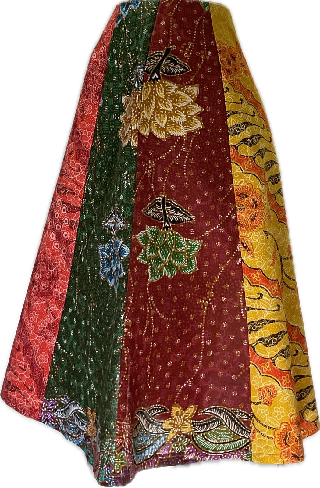 Ladies Batik Skirt LBSS-S-BLUE-A11-10011