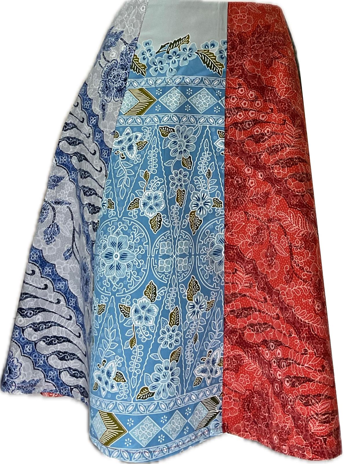 Ladies Batik Skirt LBSS-S-BLUE-A11-10011