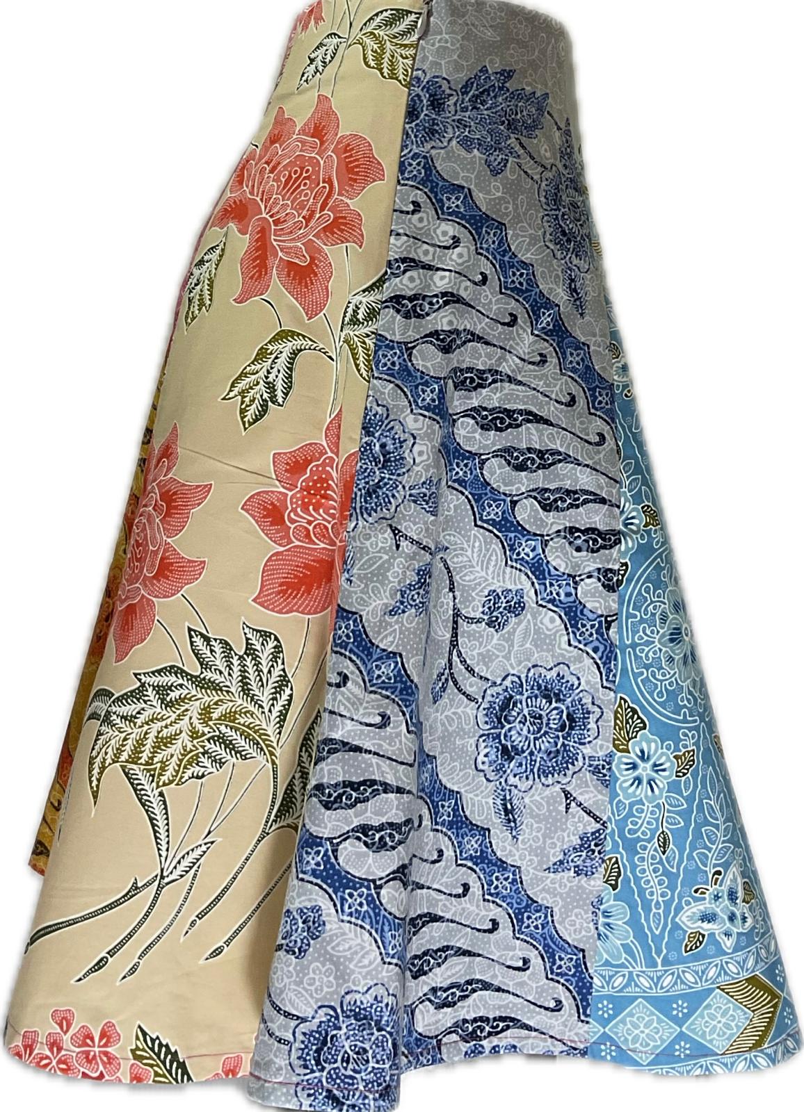 Ladies Batik Skirt LBSS-S-BLUE-A11-10011