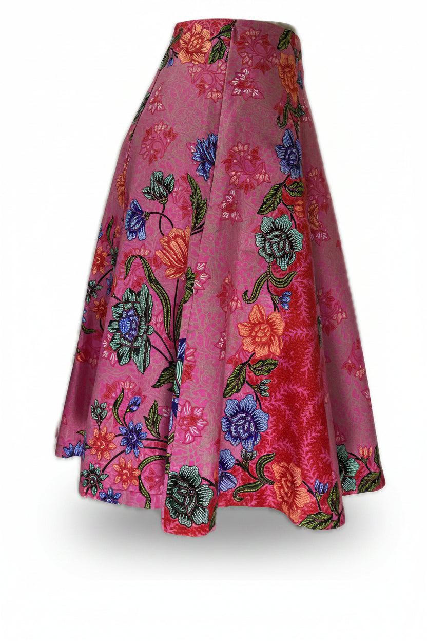 Ladies Batik Skirt LBSS-S-PINK-A11-1005
