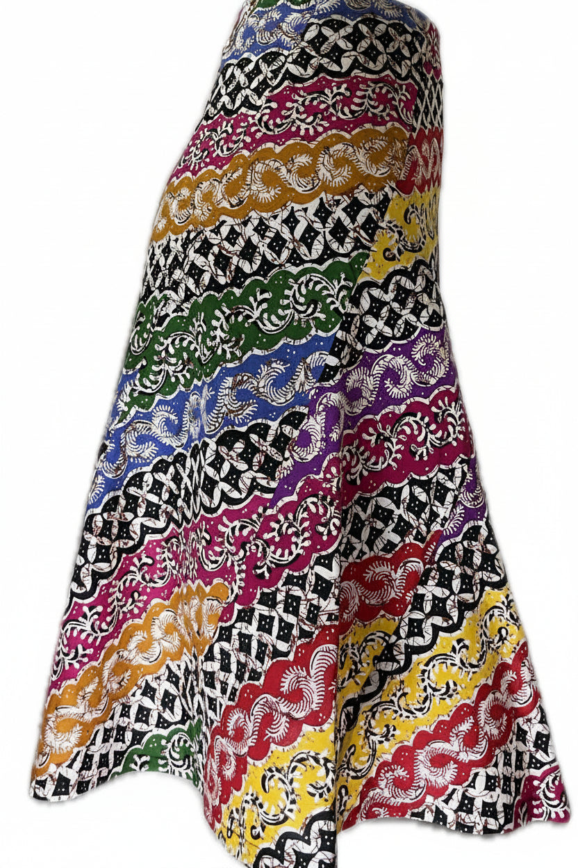 Ladies Batik Skirt LBSS-S-RED-A11-10012