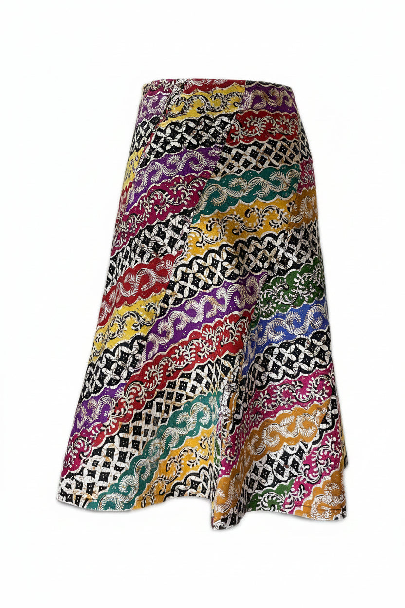 Ladies Batik Skirt LBSS-S-RED-A11-10012