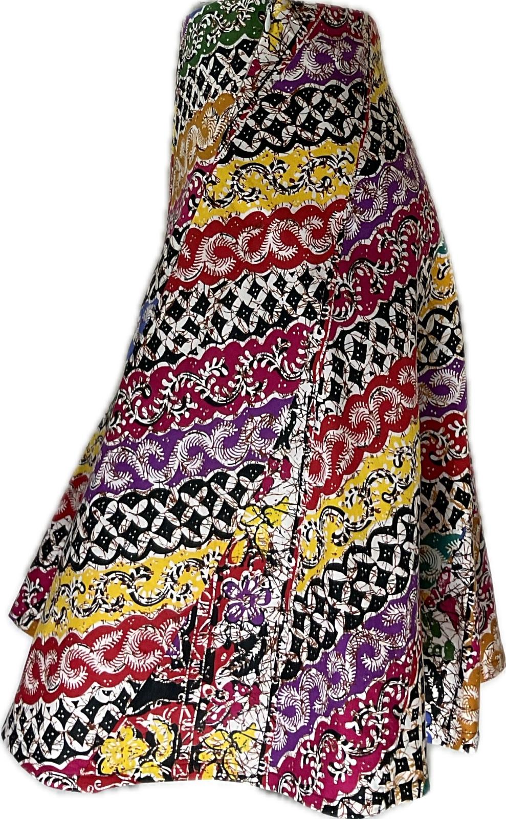 Ladies Batik Skirt LBSS-S-RED-A11-10012