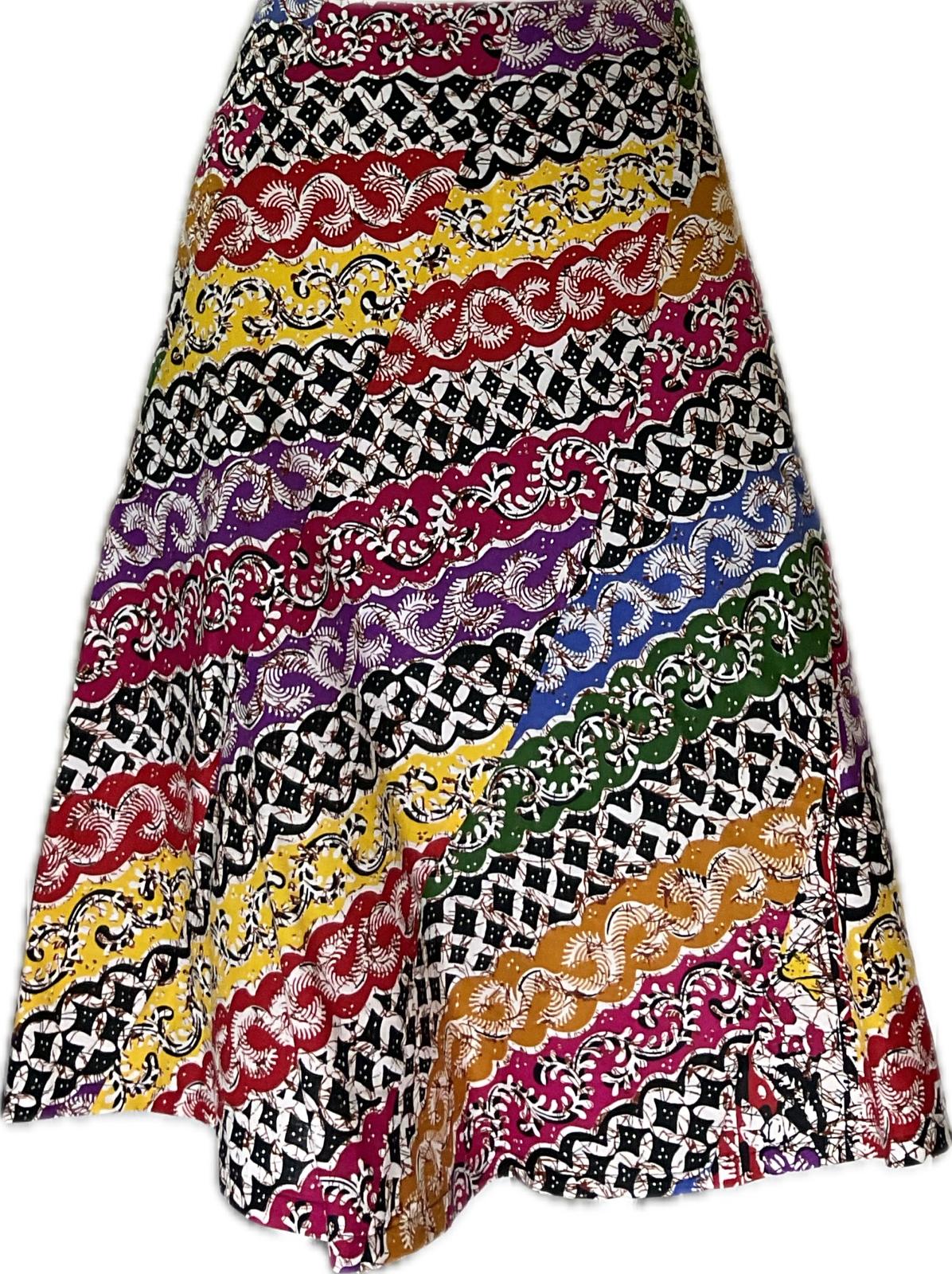 Ladies Batik Skirt LBSS-S-RED-A11-10012