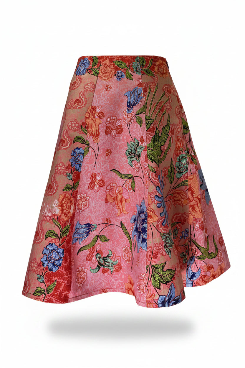 Ladies Batik Skirt LBSS-S-PEACH-A11-1008