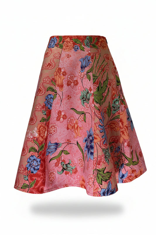 Ladies Batik Skirt LBSS-S-PEACH-A11-1008