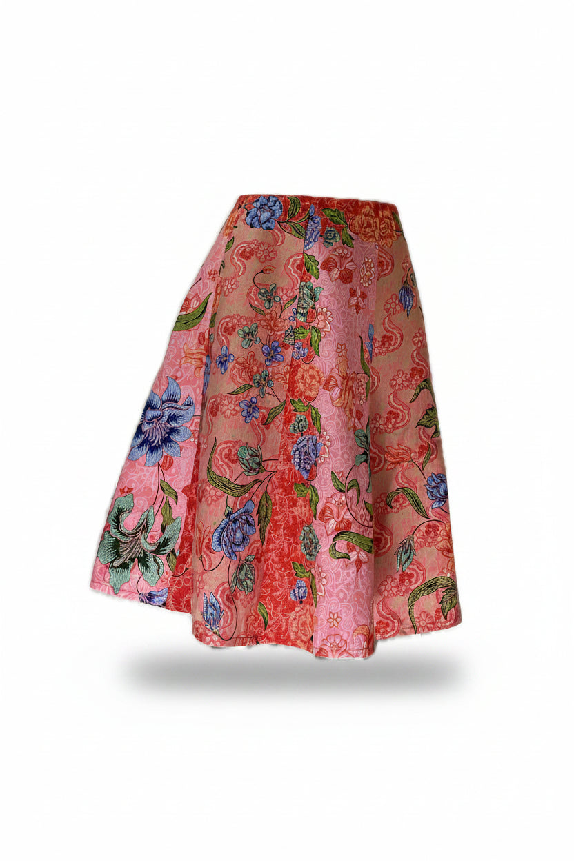 Ladies Batik Skirt LBSS-S-PEACH-A11-10013