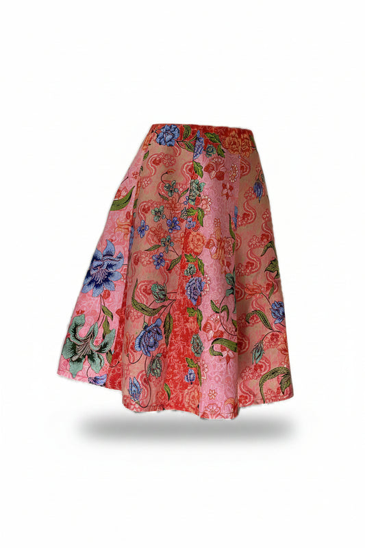 Ladies Batik Skirt LBSS-S-PEACH-A11-10013