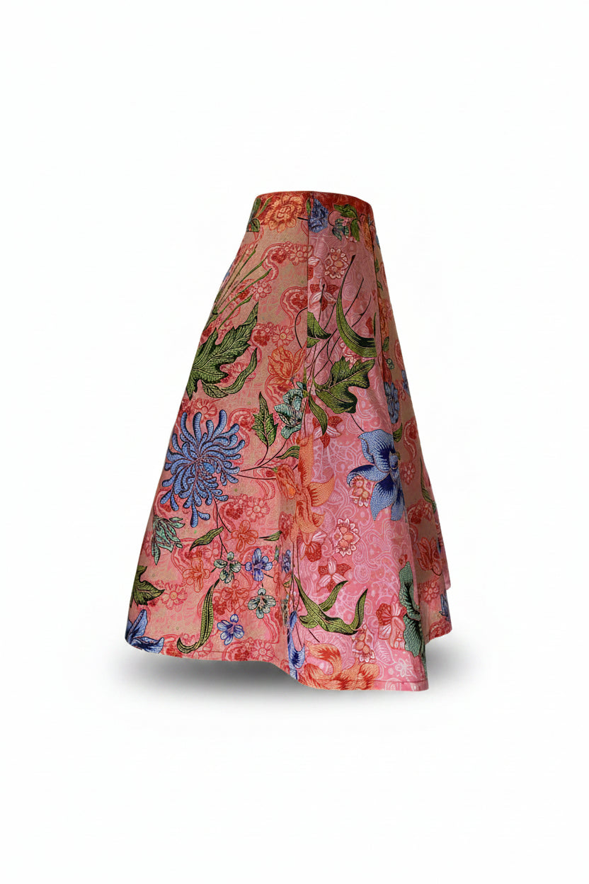 Ladies Batik Skirt LBSS-S-PEACH-A11-1008