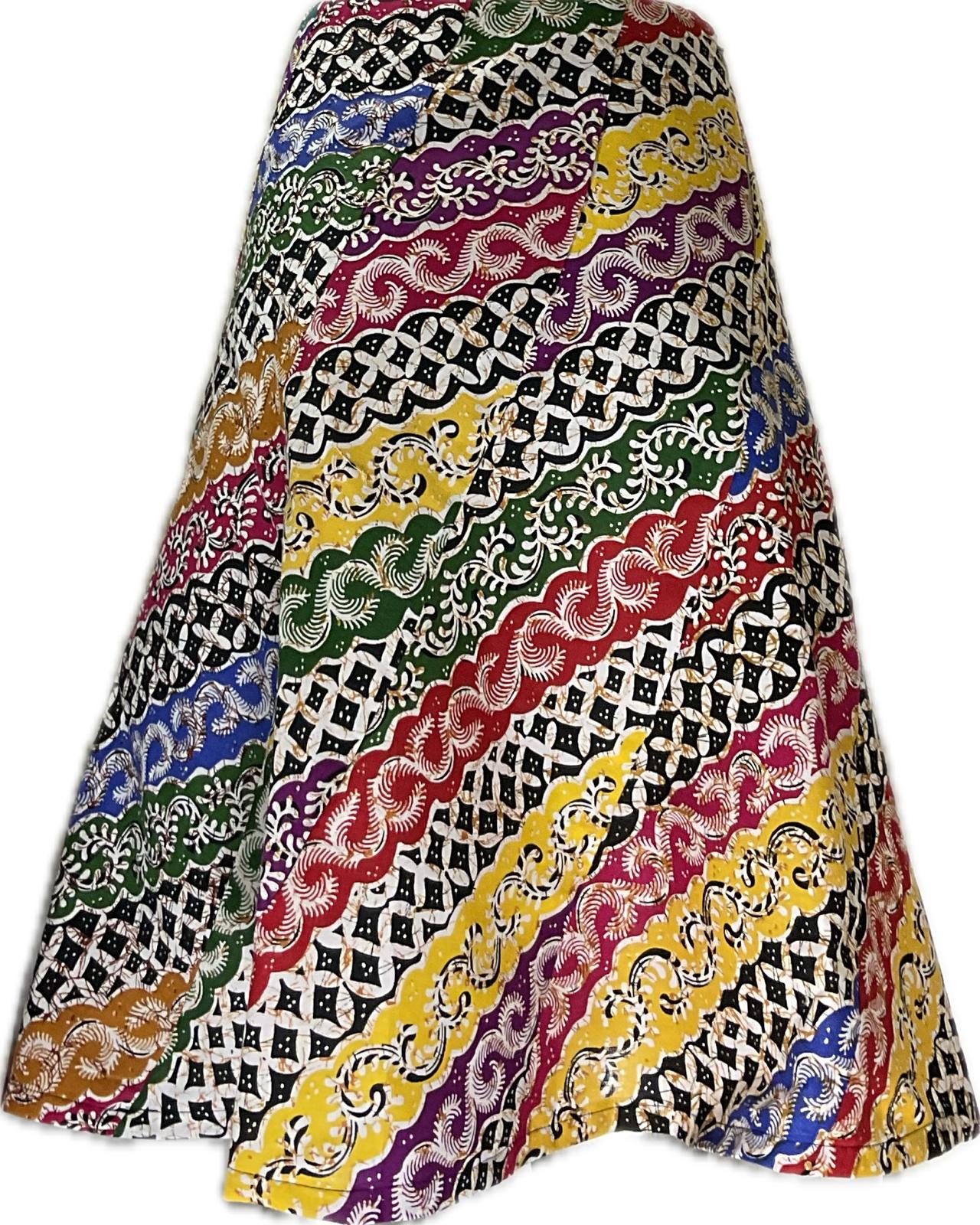 Ladies Batik Skirt LBSS-S-RED-A11-10014