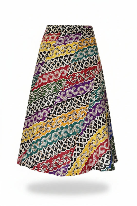Ladies Batik Skirt LBSS-S-RED-A11-10014