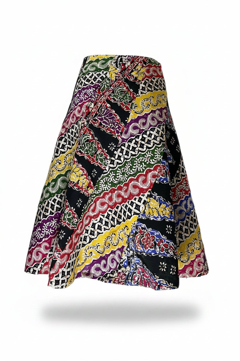 Ladies Batik Skirt LBSS-S-BLACK-A11-10015