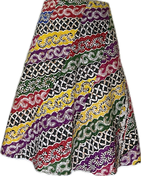 Ladies Batik Skirt LBSS-M-BLACK-A11-11001