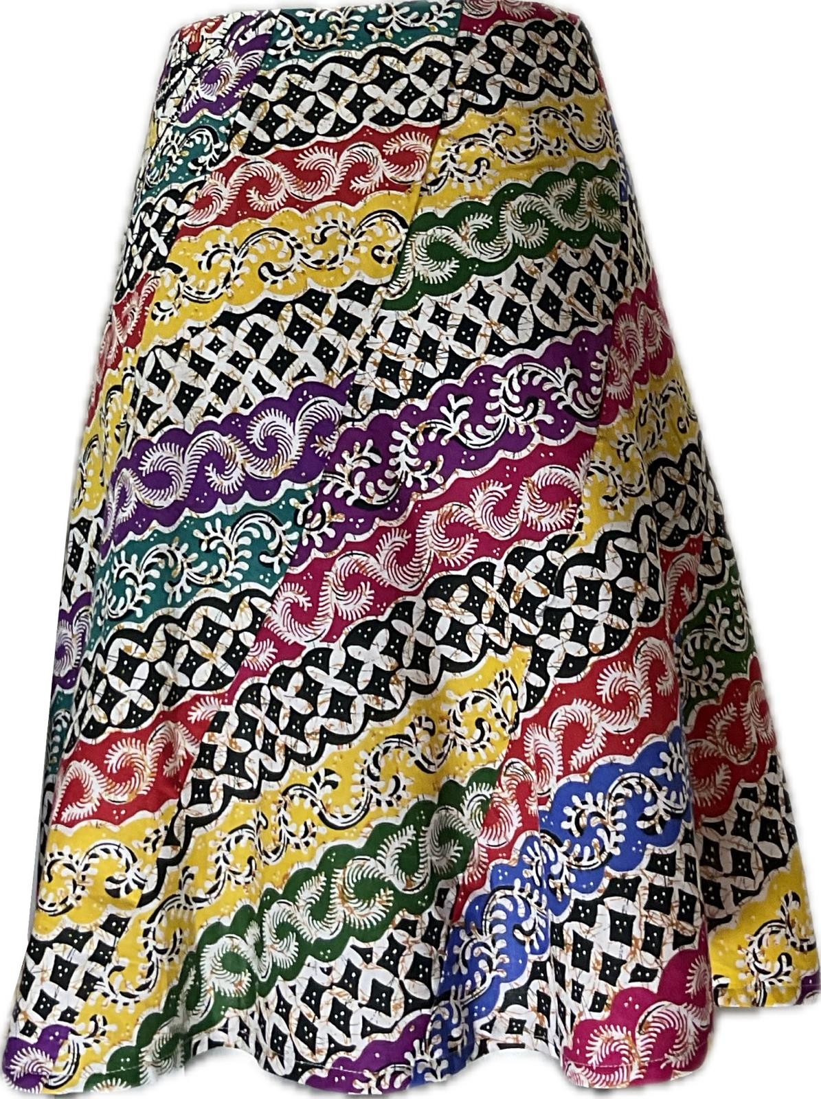 Ladies Batik Skirt LBSS-M-BLACK-A11-11001