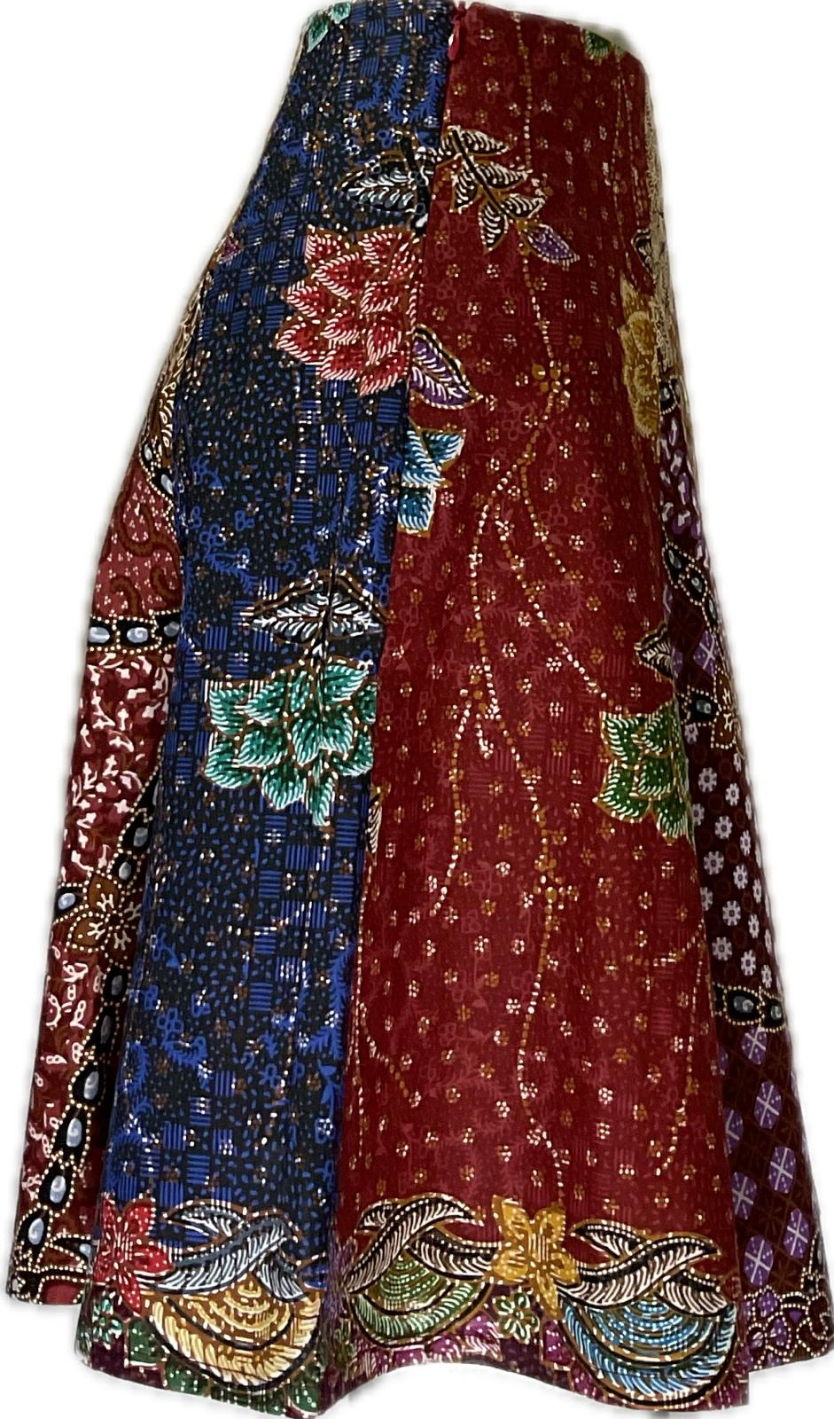 Ladies Batik Skirt LBSS-M-BROWN-A11-11002