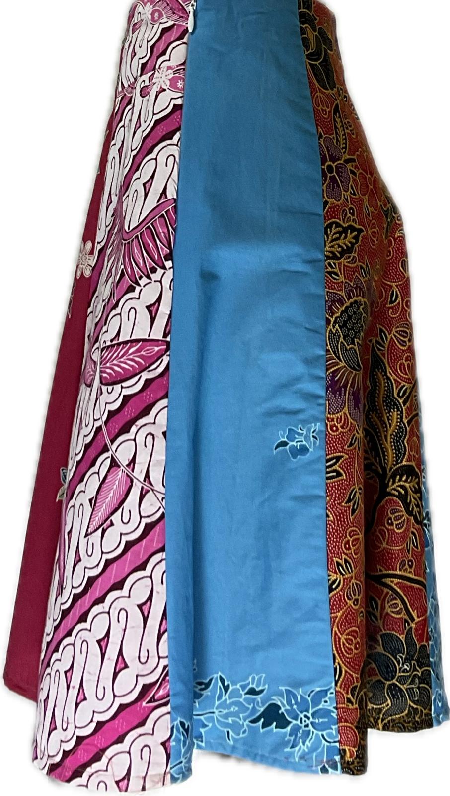 Ladies Batik Skirt LBSS-M-BLUE-A11-11005