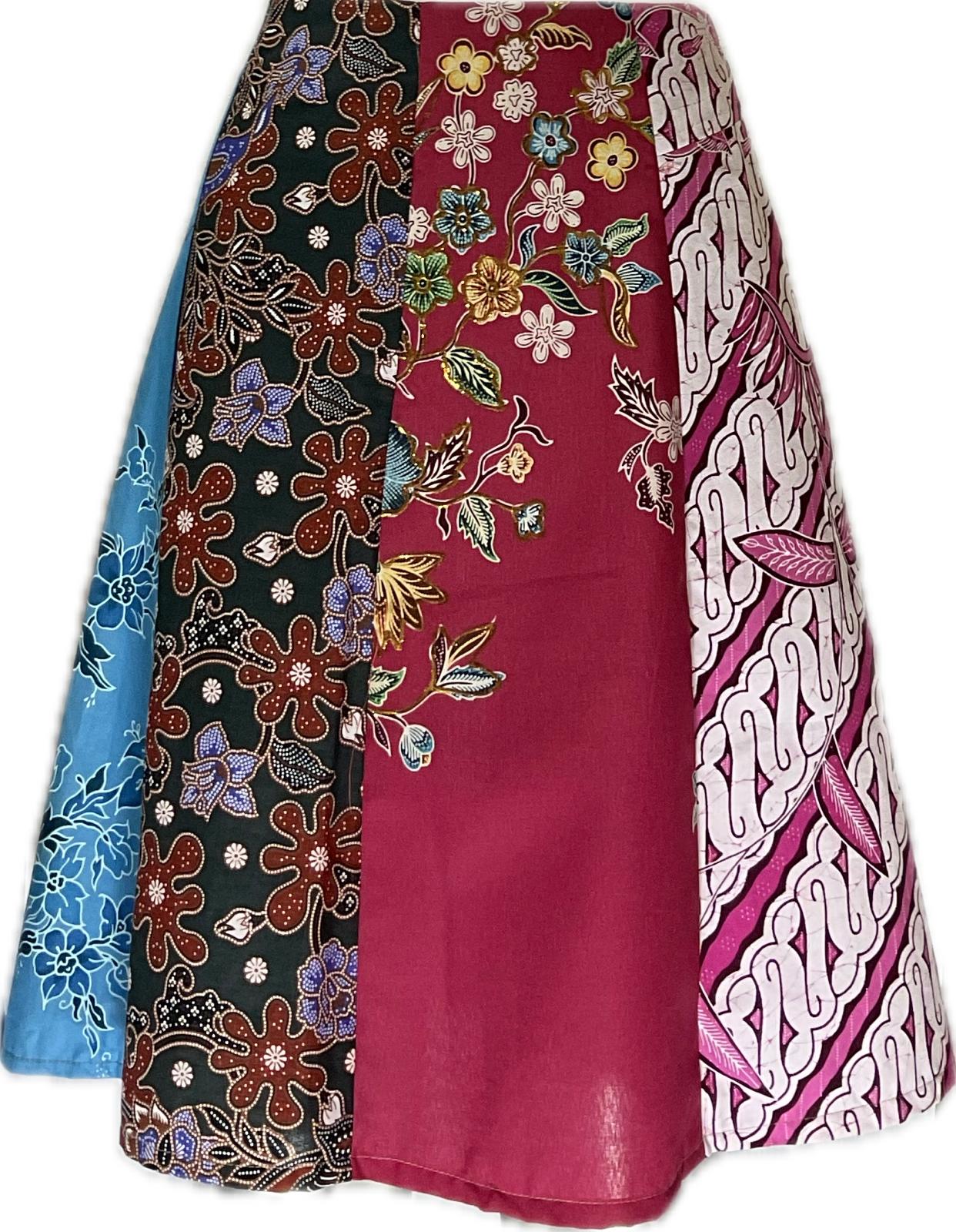 Ladies Batik Skirt LBSS-M-BLUE-A11-11005