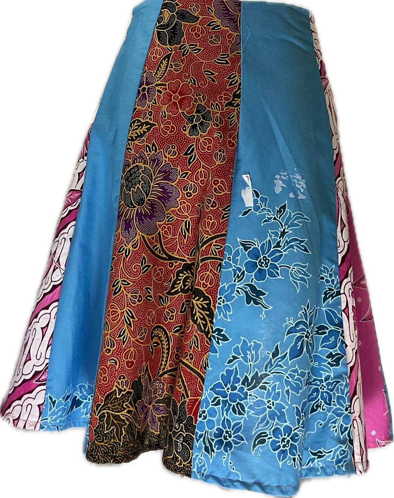 Ladies Batik Skirt LBSS-M-BLUE-A11-11005