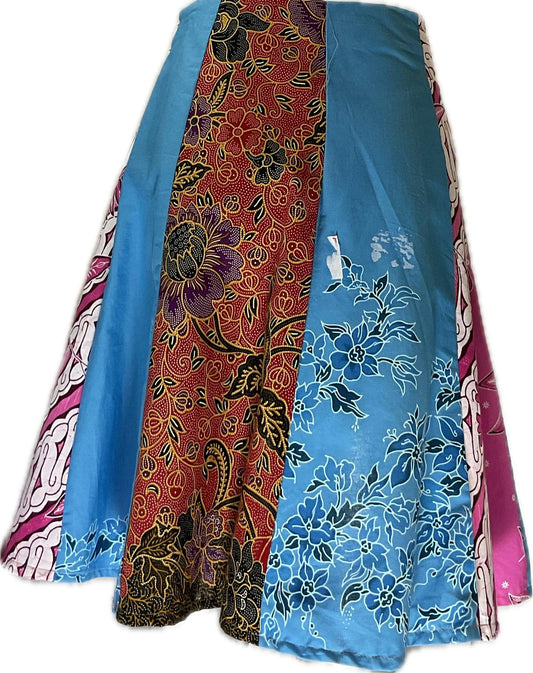 Ladies Batik Skirt LBSS-M-BLUE-A11-11005