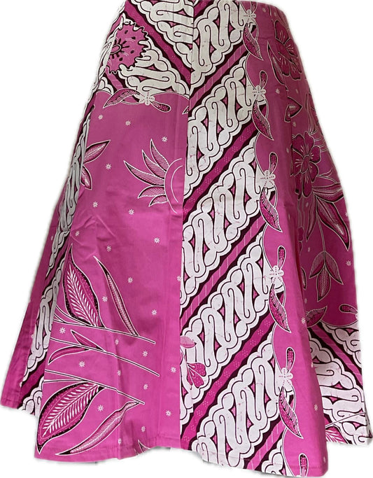 Ladies Batik Skirt LBSS-M-PINK-A11-11006