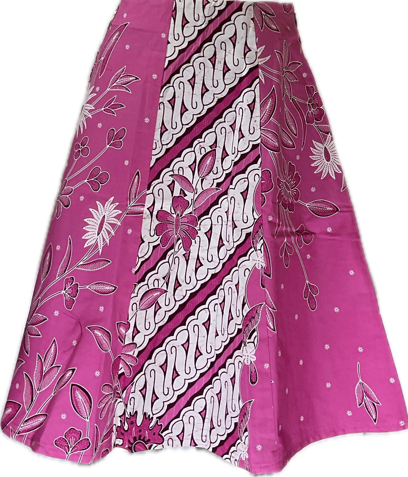 Ladies Batik Skirt LBSS-M-PINK-A11-11006