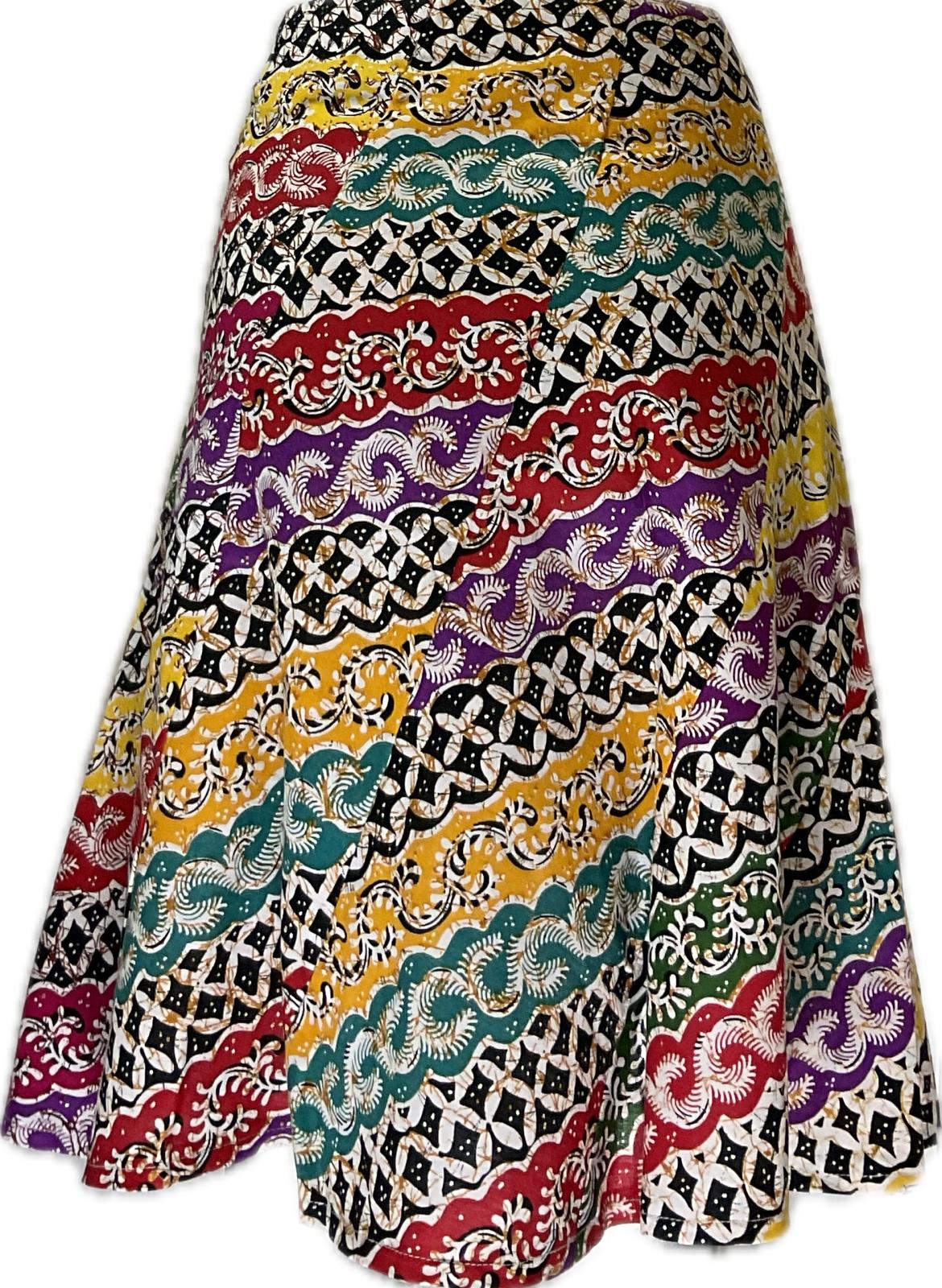 Ladies Batik Skirt LBSS-M-RED-A11-11007